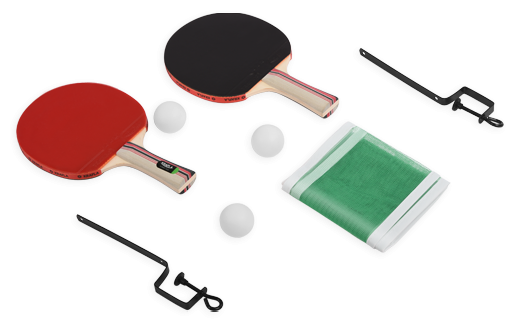 Набор Krafla S-H300 для настольного тенниса: ракетка (2шт), мяч (3шт), сетка с креплением