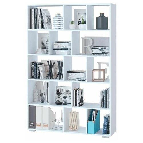 Стеллаж Гидеон ШхВхГ, 120х176.6х35.6см Белый