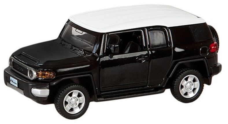 Машина мет. 1:43 Toyota FJ Cruiser, откр.двери, черный, 12см