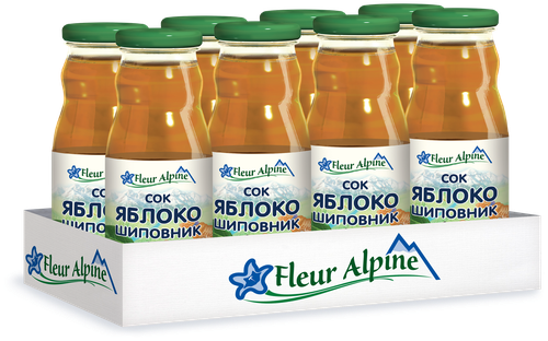 Сок Fleur Alpine Яблочно-шиповниковый, с 5 месяцев, 0.2 л, 8 шт. в уп.