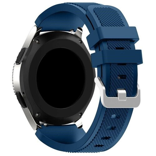 Силиконовый ремешок Grand Price Twill Texture для часов Samsung Galaxy Watch 46 мм, синий