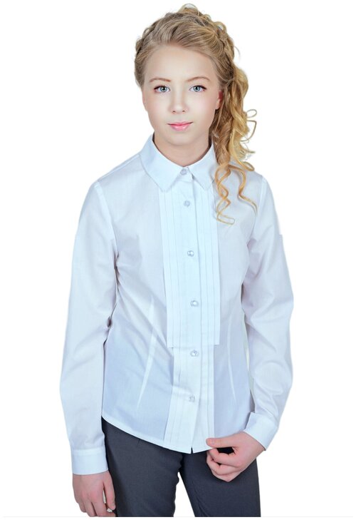 Школьная блуза Инфанта, размер 140/72, белый