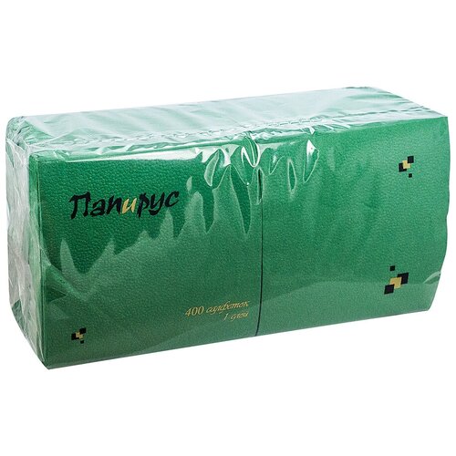 Салфетка бумажная зеленая 33х33 см 1-сл 400 шт/уп папирус 1 уп