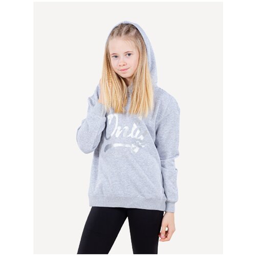 фото Only, джемпер-толстовка для девочки, цвет: светло-серый, размер: 158