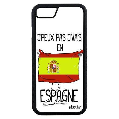 фото Красивый чехол для мобильного // apple iphone 7 // "еду в испанию" флаг патриот, utaupia, белый