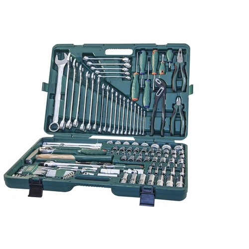 Набор инструментов в кейсе JONNESWAY S04H524127S, 127 предм., зелёный, 1 уп. торцевая головка 1 2 9 мм
