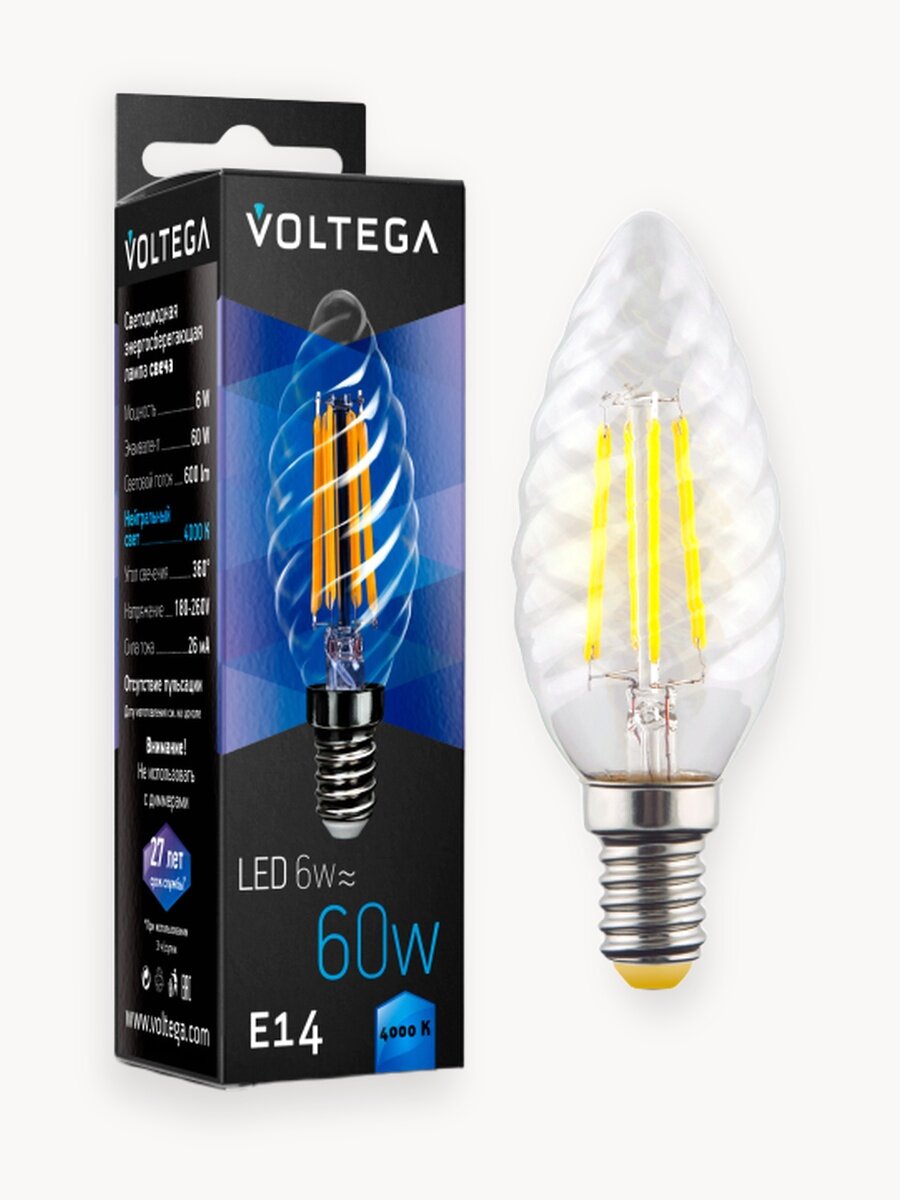 Лампочка Voltega Crystal Candle