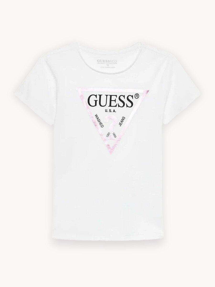 Футболка GUESS, размер 7 лет, белый