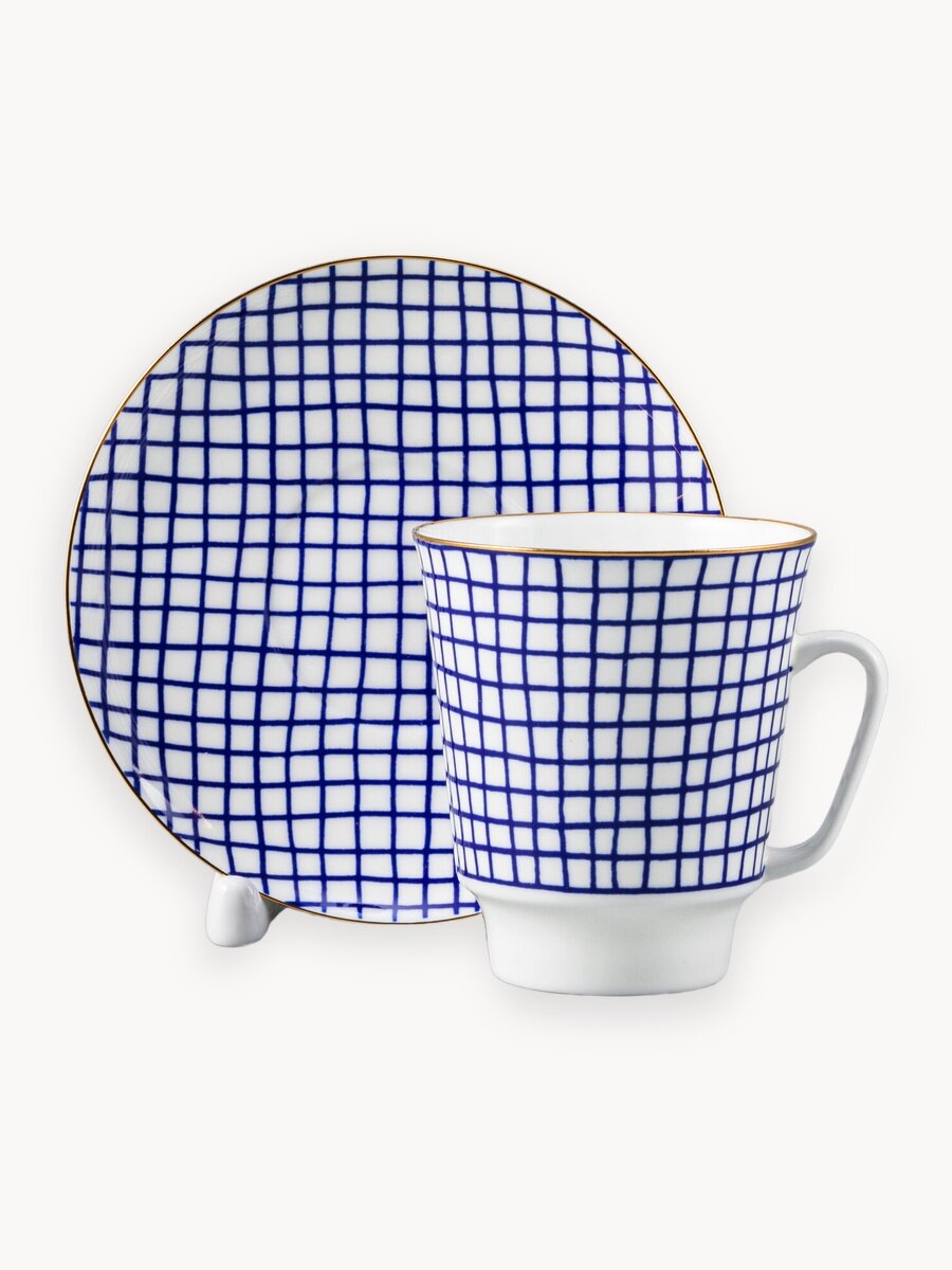 Кофейная пара "Tweed" форма майская, коллекция Настроение, Императорский фарфоровый завод, 165 мл