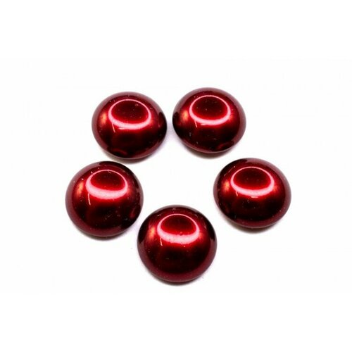 glass pearl cabochon 8мм цвет 70979 purple 756 008 5шт Glass Pearl Cabochon 12мм, цвет 10185 Brick, 756-019, 5шт