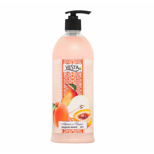 фото Алва Мыло жидкое 2в1 Vesta Абрикос и груша 500 мл