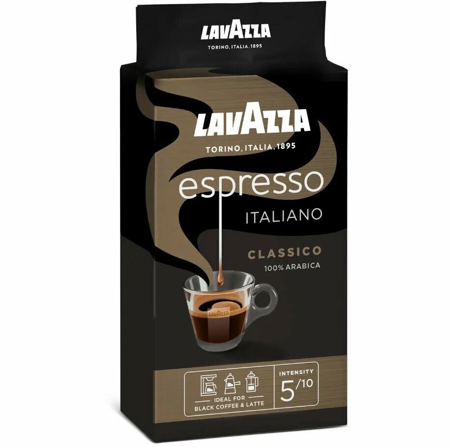 Кофе молотый Lavazza Espresso (Лавацца Эспрессо) 250 г, вакуумная упаковка