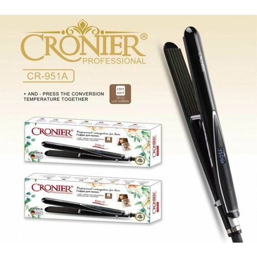 Профессиональные электрощипцы- гофре для волос с керамическими пластинами Черный 331200₽