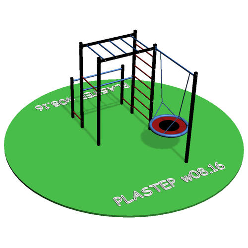 Спортивная площадка Workout W10.16 с турником 1600мм+гнездо