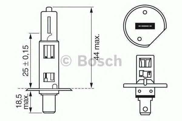 Лампа галогенная Bosch 1987302011 H1 12V 55W, 1