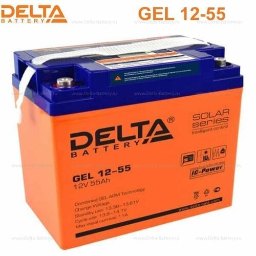 Батарея для ИБП Delta GEL 12-55 батарея ибп delta hr12 12