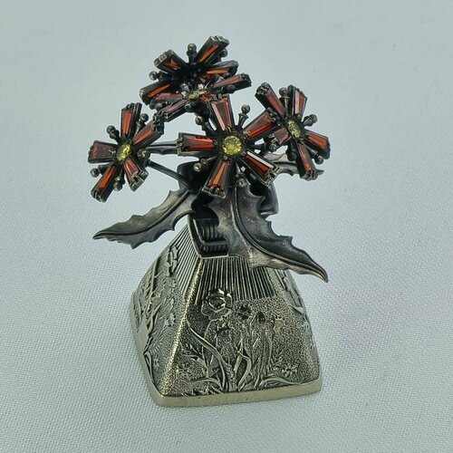 Колокольчик металлический Полевые цветы - Календула настольный из бронзы 7100₽