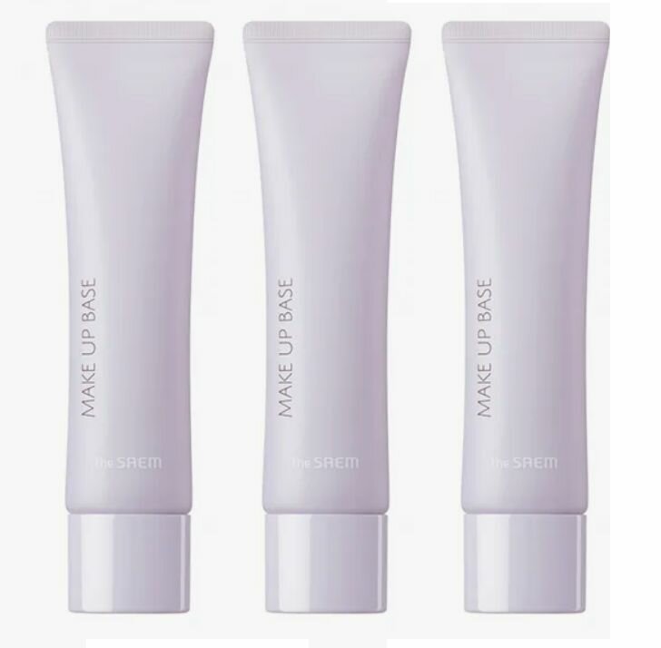 THE SAEM Крем Saemmul Airy Cotton Make Up Base 02 Lavender, 30 мл - 3 штуки