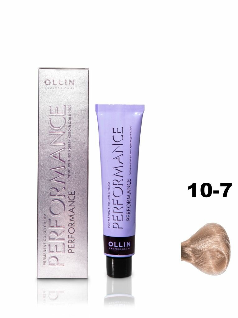 Ollin Performance крем-краска для волос 10/7 светлый блондин коричневый 60мл