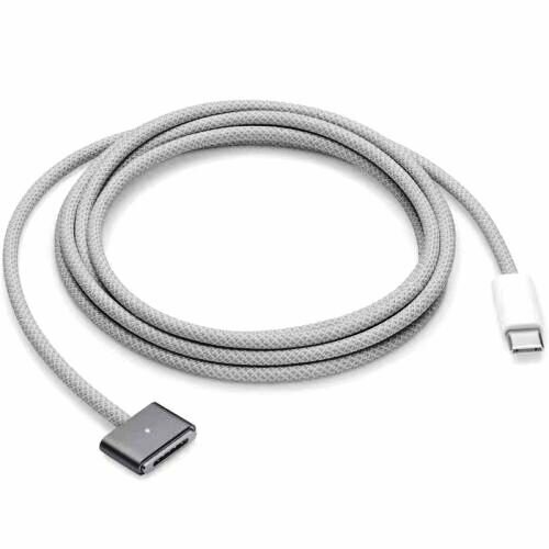 Кабель USB Cm-Magsafe Gen3 5 pin KS-806gen3-2 на магните для ноутбука - 2 метра зарядный кабель кабель для зарядки для macbook pro air 2015 2023 и других ноутбуков с разъемом usb type c белый