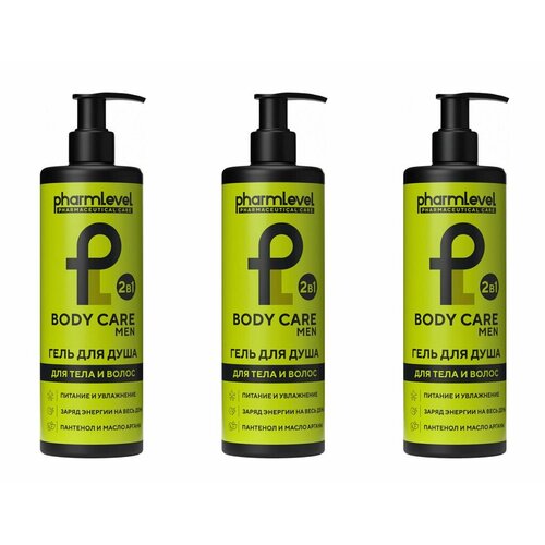 Pharmlevel Гель для душа 2в1 Body Care Men 400 мл 3 шт 1440₽