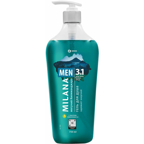Гель для душа Milana Men Могучий Килиманджаро лемонграс 750мл 1259₽