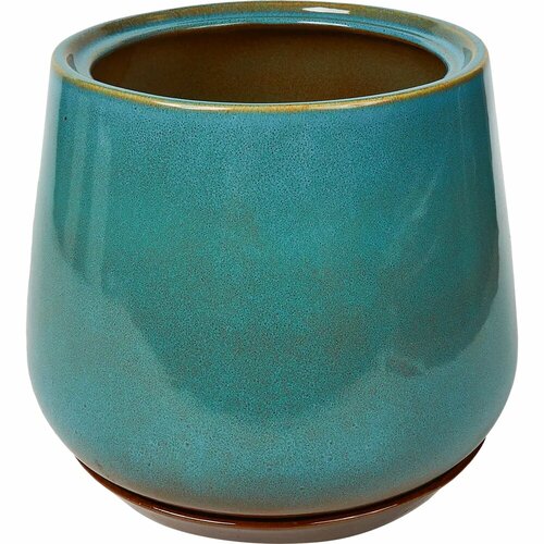 Горшок цветочный Gonchar Скарлет №2 Люкс ø19 h22 v5.5 л керамика голубой
