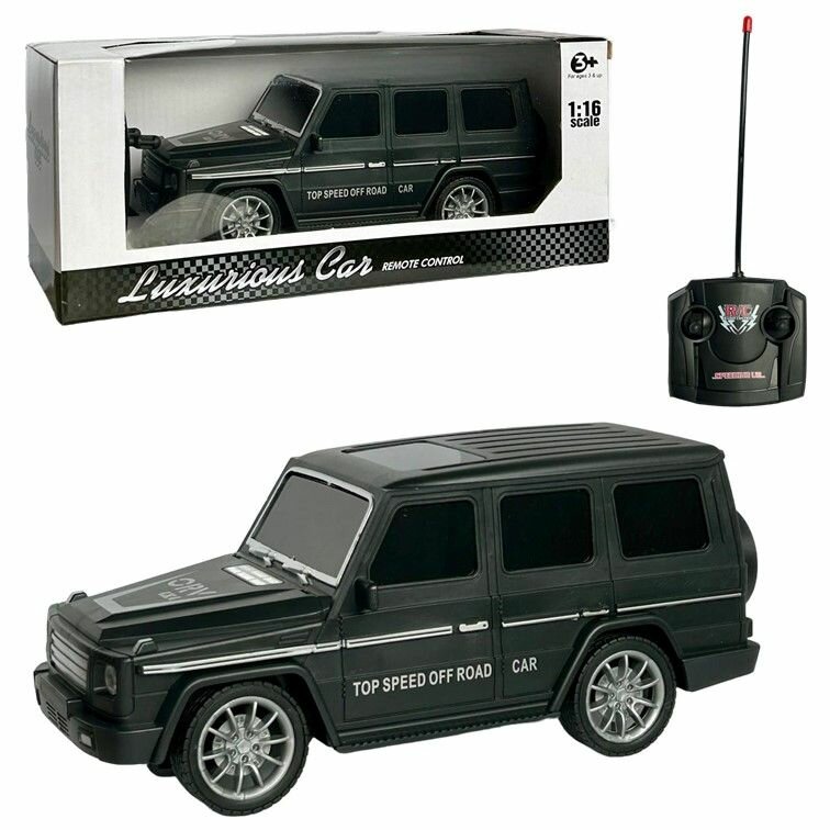 Машинка на пульте управления Mercedes-Benz Gelendvagen ; Мерседес Гелик игрушка на радиоуправлении для мальчиков со светом черный
