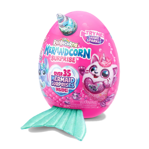 Мягкая игрушка Zuru RainBocorns Mermaidcorn Surprise яйцо зуру русалка Бирюзовый 24 см зуру 5490₽
