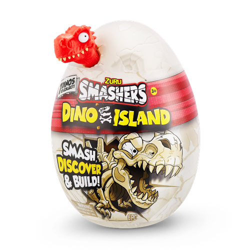 Игрушка ZURU Smashers остров динозавров Dino Island нано яйцо красный 14 см / зуру яйцо динозавра dino worrld