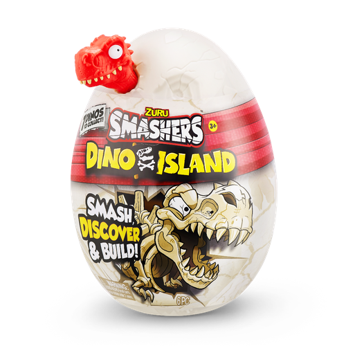 Игрушка ZURU Smashers остров динозавров Dino Island нано яйцо красный 14 см зуру 1890₽