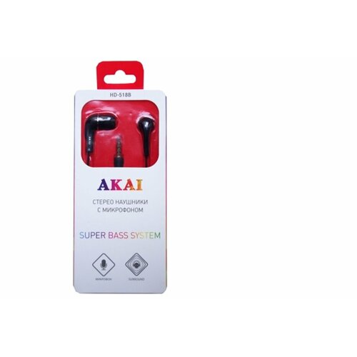 Наушники проводные Akai HD-518B 99₽
