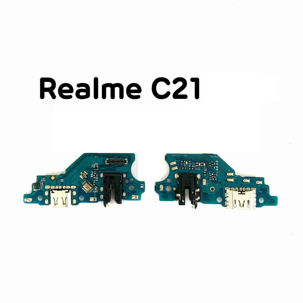 Шлейф для Realme C21/C11 2021/Narzo 50i на системный разъем/разъем гарнитуры/микрофон