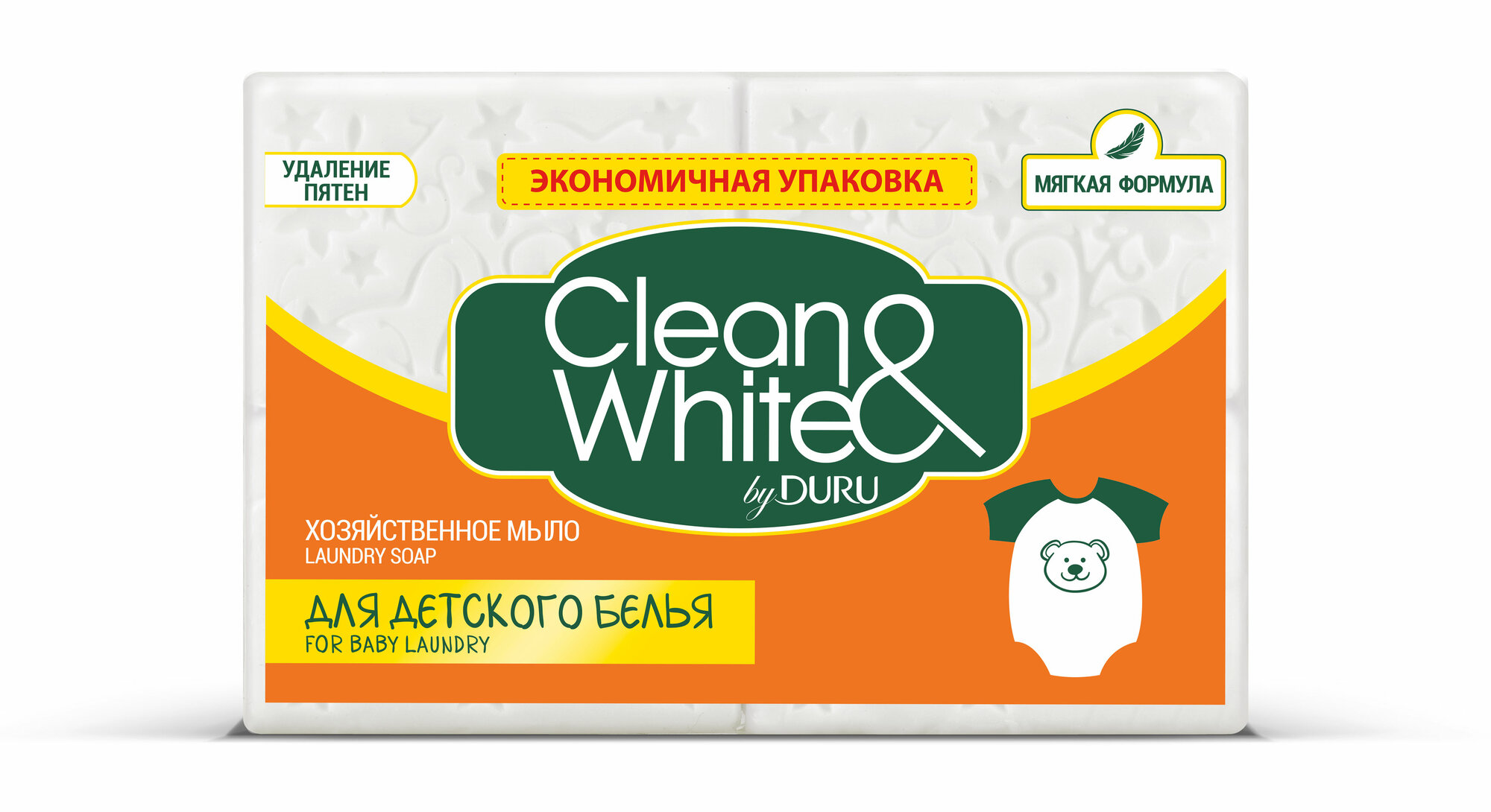 Мыло хозяйственное DURU CLEAN&WHITE Для детского белья 4*120г