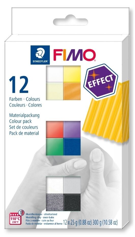 Полимерная глина FIMO Effect, 12 блоков по 25 г (FIMO8013. C12-1)
