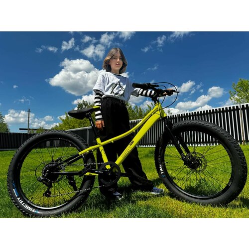 Велосипед фэтбайк Fatbike Time Try TT2747s 24 Рама 12 Взрослый Детский Подростковый желтый 22900₽