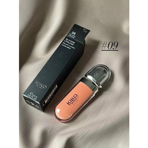 Kiko #09 Pearly Shell 3D Hydra Lipgloss Увлажняющий блеск для губ 6,5мл