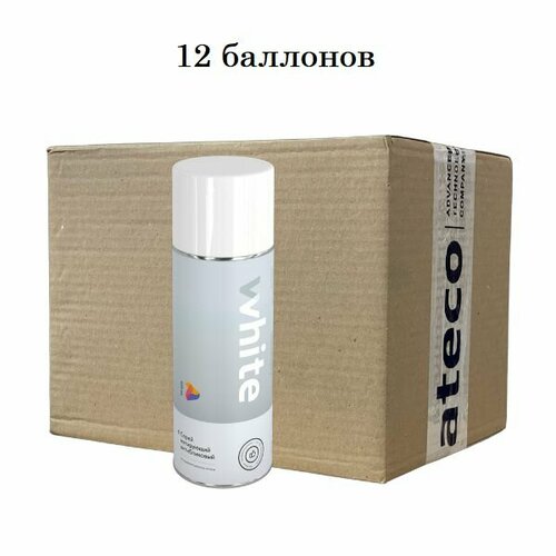 WHITE матирующий спрей для 3D сканирования ATECO 520 мл короб 12шт 17300₽
