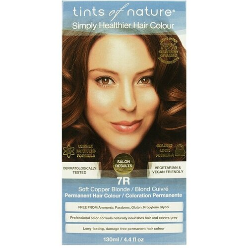 Tints of Nature Стойкая гель-краска для волос без аммиака органическая оттенок 7R Светлый медный блондин 2340₽