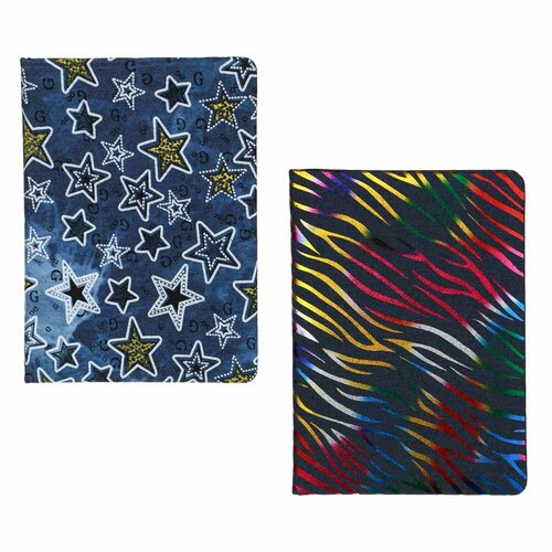 Джинс Записная книжка А5, 21х13,5см, 70 листов, твердая обложка, джинсовая ткань, 2 дизайна, 2 штуки