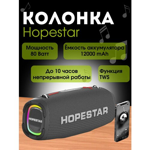 Беспроводная портативная музыкальная колонка A6 MAX 80W 899000₽