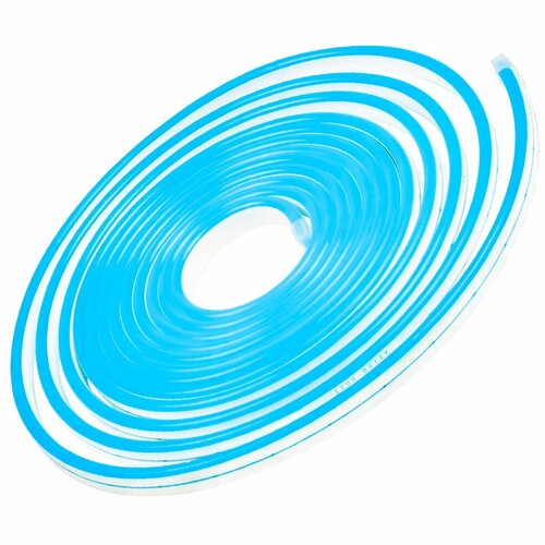 Гибкий неон LEDbeLED 12V 6х12mm 120ledm IP67 цвет свечения холодный голубой 5 метров 900₽