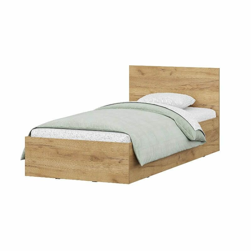 Кровать односпальная МСП-1 0,9м К1, с основанием, Дуб золотой