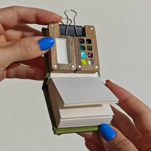 Складная палитра GO DRAW со скетчбуком для акварели