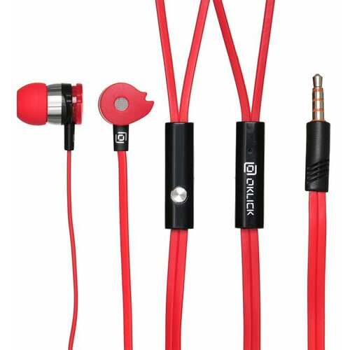 Наушники Оклик HS-S-210 красный 32100₽