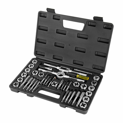 Набор метчиков и плашек 40 предметов М3-М12 AV Steel 2937₽