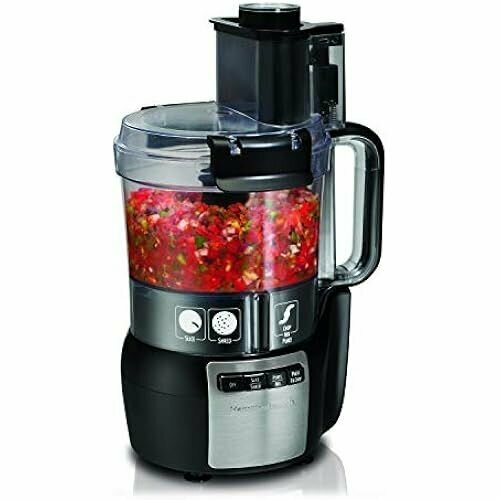 Кухонный комбайн Hamilton Beach и электрический мульти-измельчитель с большим загрузочным отверстием 22 литра кухонный комбайн из нержавеющей стали измельчитель 450 Вт 70720G-CE 2131700₽