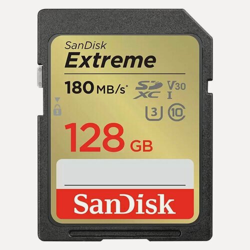 Изображение товара Карта памяти SanDisk Extreme SD UHS I 128GB (SDSDXVA-128G-GNCIN)