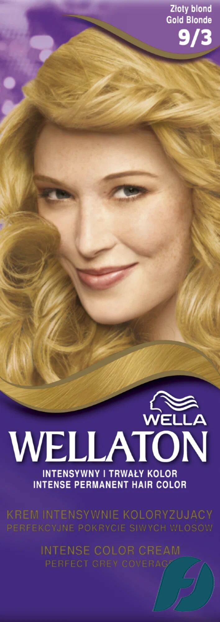 Изображение Wella WELLATON 9/3 Cтойкая крем-краска для волос - Золотой Блондин, 110 мл