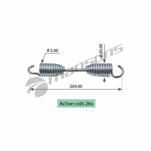 Пружина 530208 Fruehauf SPR0039 Mansons 400₽